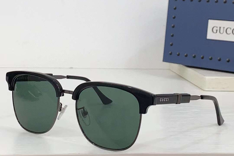 GG1499SK Sunglasses Black Gunmetal Green