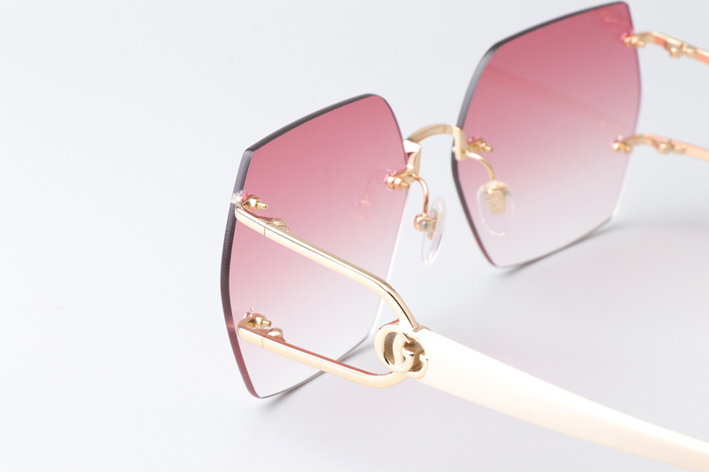 GG1562S Sunglasses Gold Cream Gradient Pink