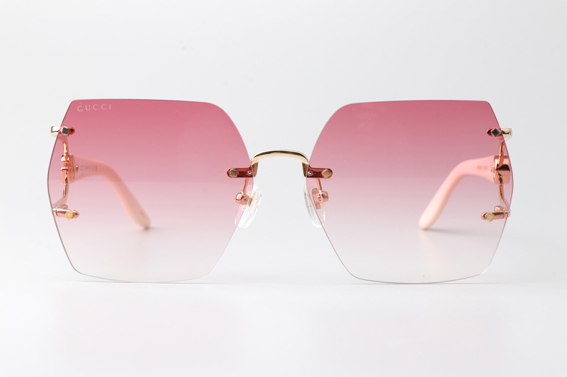 GG1562S Sunglasses Gold Cream Gradient Pink