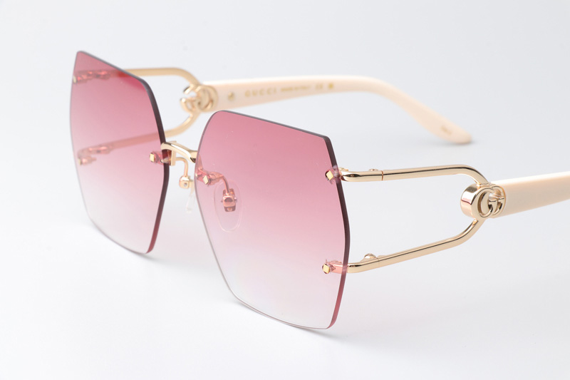 GG1562S Sunglasses Gold Cream Gradient Pink