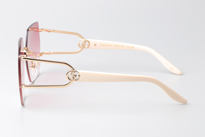 GG1562S Sunglasses Gold Cream Gradient Pink