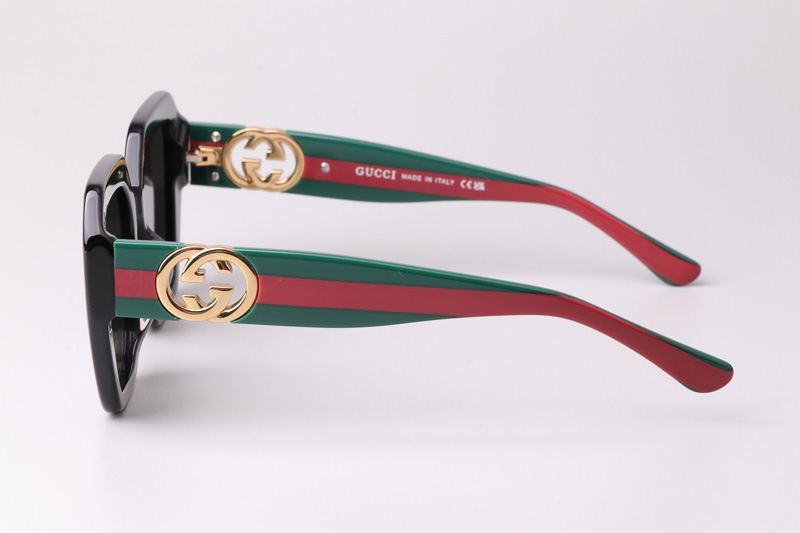 GG1597 Sunglasses Black Green Gray