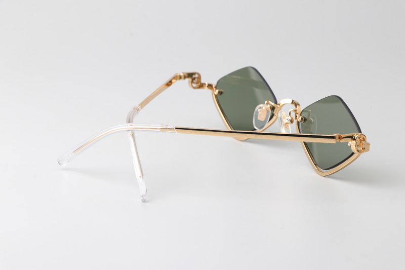 GG1604S Sunglasses Gold Green