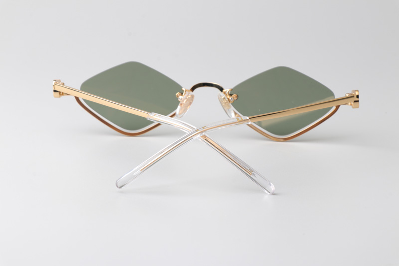 GG1604S Sunglasses Gold Green