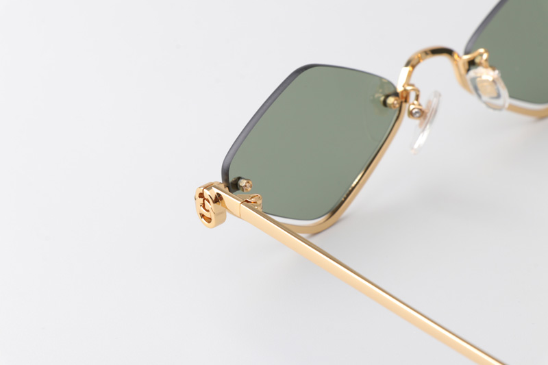 GG1604S Sunglasses Gold Green