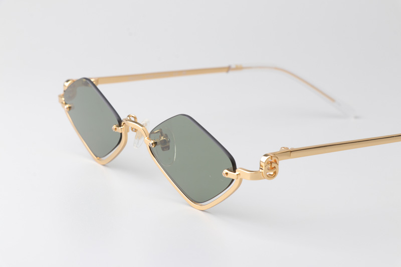 GG1604S Sunglasses Gold Green