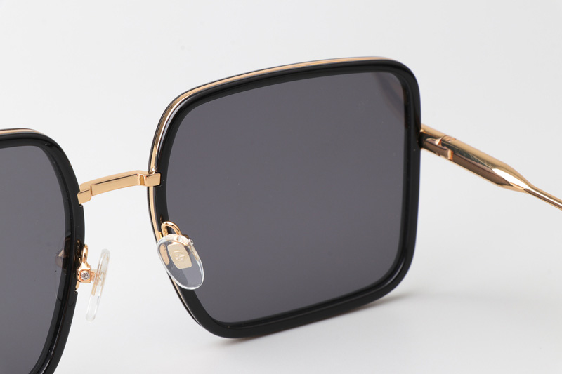 GG1615 Sunglasses Black Gold Gray