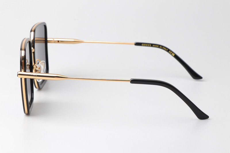 GG1615 Sunglasses Black Gold Gray