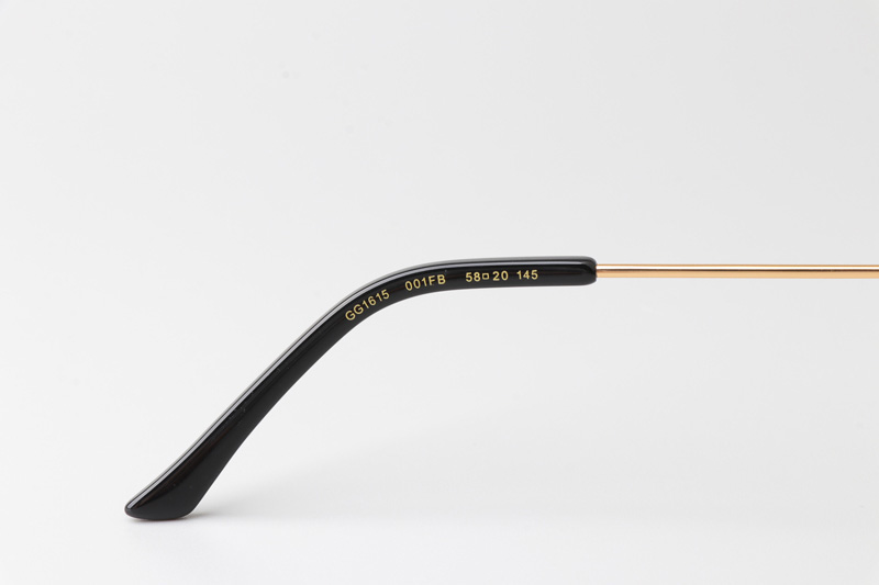 GG1615 Sunglasses Black Gold Gray