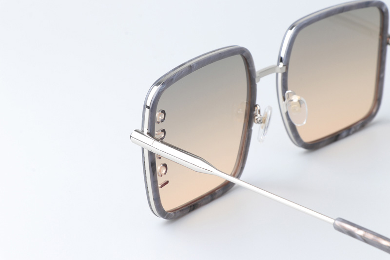 GG1615 Sunglasses Gray Silver Gradient Brown