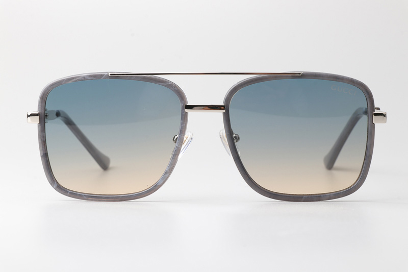 GG1617 Sunglasses Gray Silver Gradient Blue