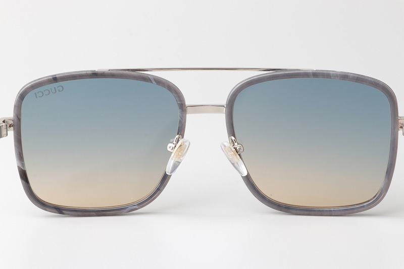 GG1617 Sunglasses Gray Silver Gradient Blue