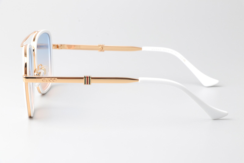 GG1617 Sunglasses White Gold Gradient Blue