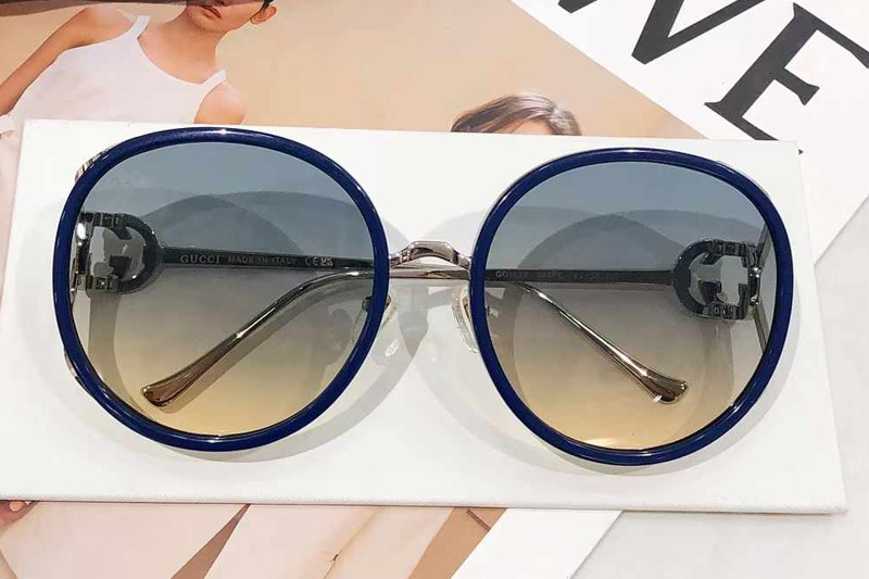 GG1622 Sunglasses Blue Silver Gradient Gray