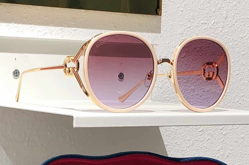 GG1622 Sunglasses Cream Gold Gradient Pink