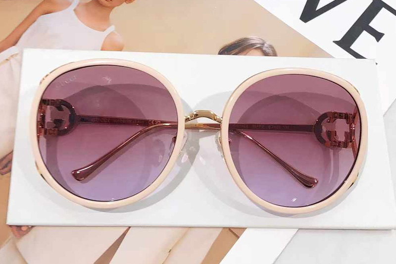 GG1622 Sunglasses Cream Gold Gradient Pink