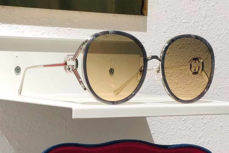 GG1622 Sunglasses Gray Silver Gradient Brown