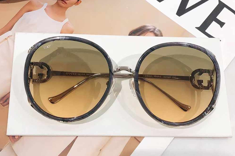 GG1622 Sunglasses Gray Silver Gradient Brown