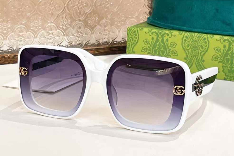 GG1639 Sunglasses White Gradient Gray