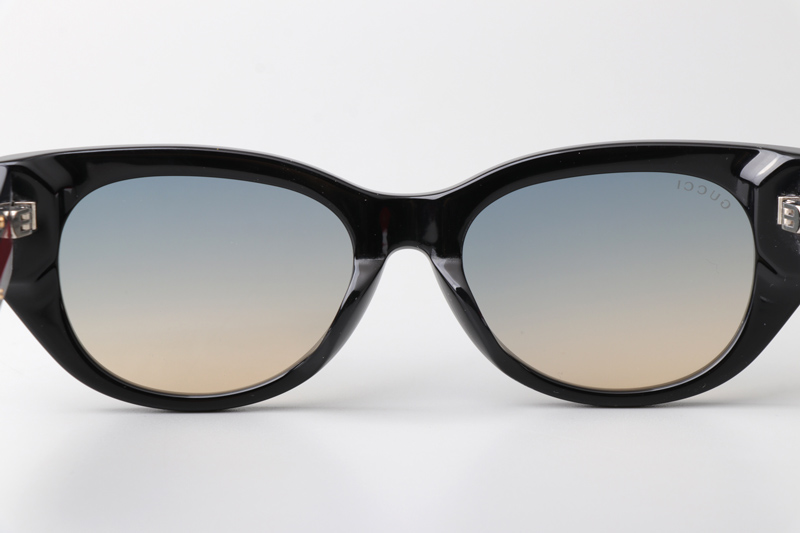 GG1642 Sunglasses Black Gold Gradient Blue