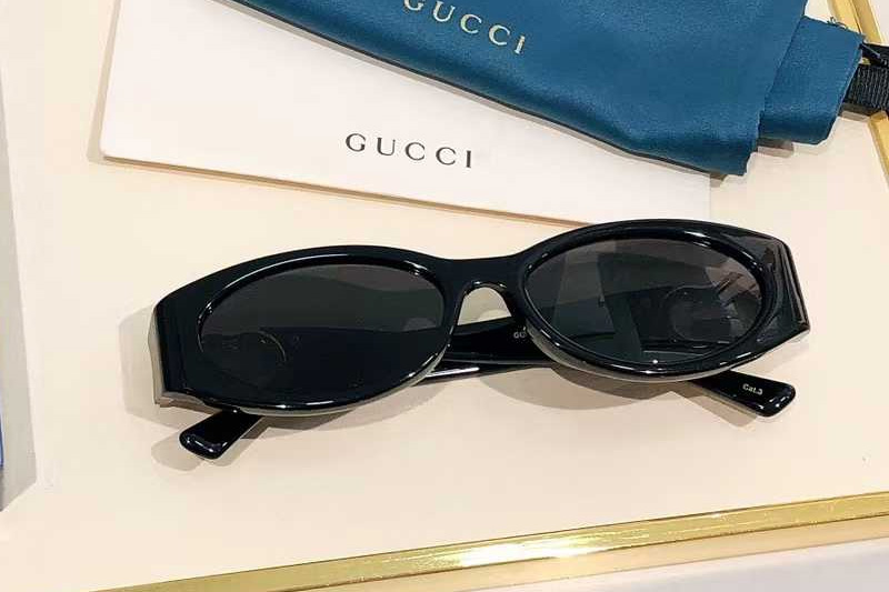 GG1660S Sunglasses Black Gold Gray