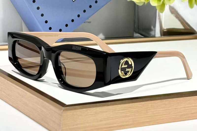 GG1664S Sunglasses Black Cream Brown