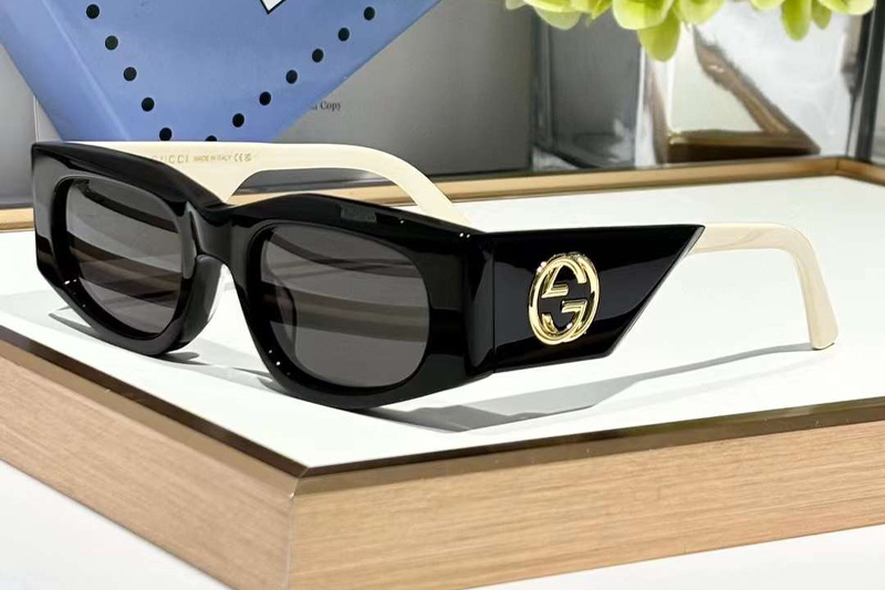 GG1664S Sunglasses Black White Gray