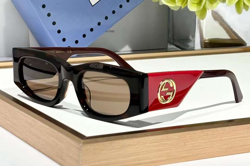 GG1664S Sunglasses Tortoise Red Brown