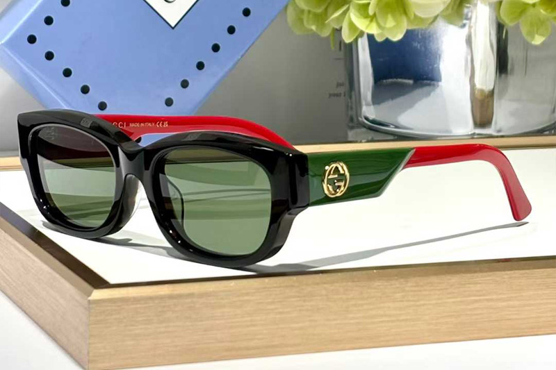 GG1667S Sunglasses Black Green Green