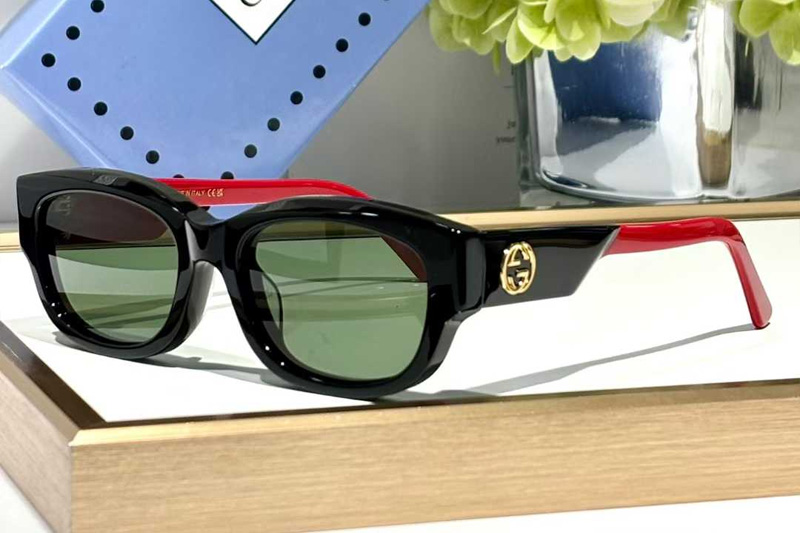GG1667S Sunglasses Black Red Green