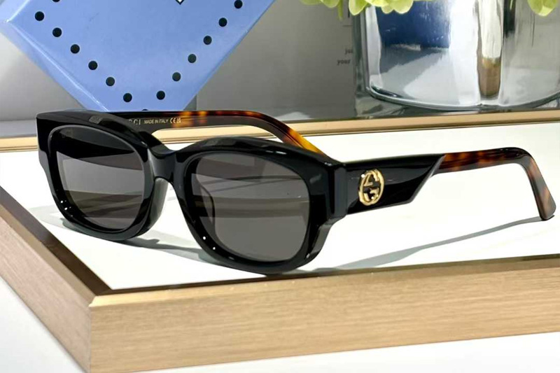 GG1667S Sunglasses Black Tortoise Gray