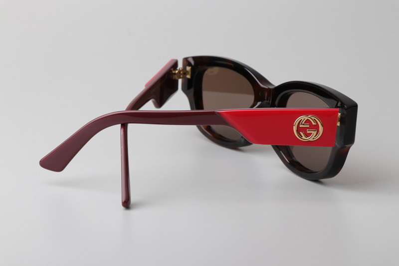 GG1667S Sunglasses Tortoise Red Brown