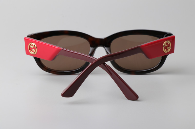 GG1667S Sunglasses Tortoise Red Brown