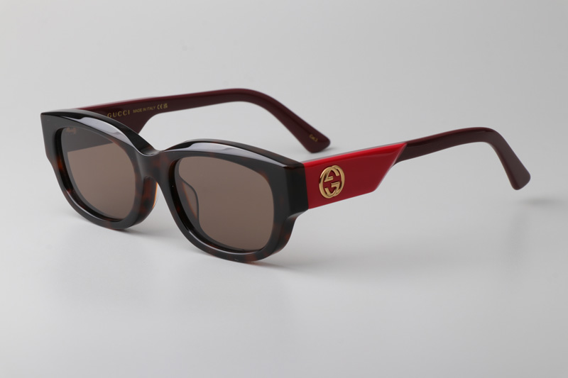 GG1667S Sunglasses Tortoise Red Brown