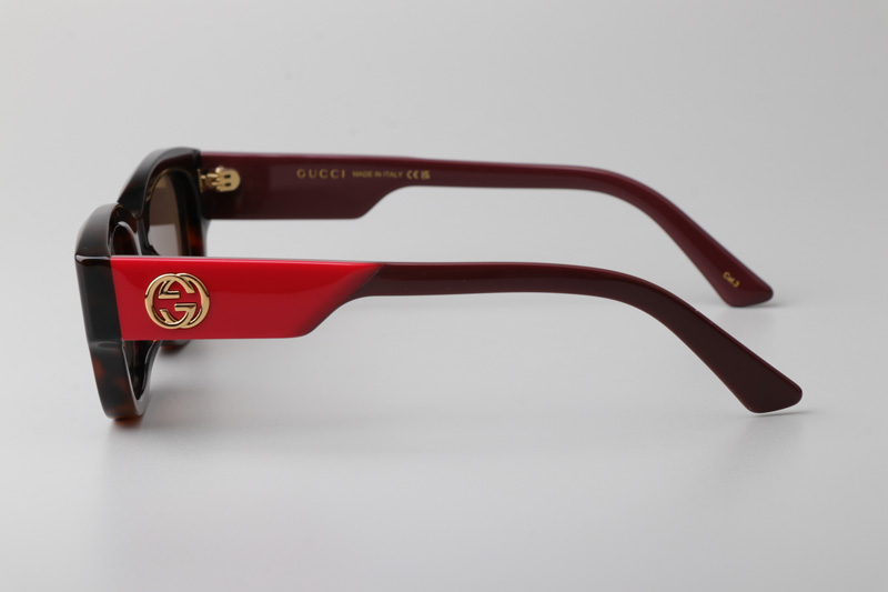 GG1667S Sunglasses Tortoise Red Brown