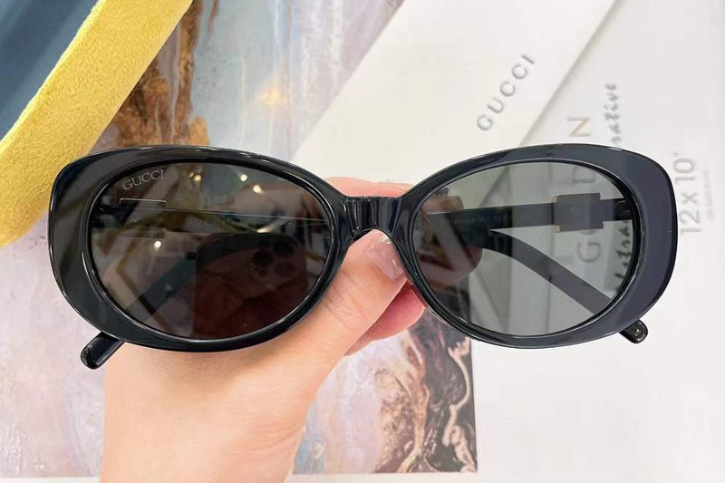 GG1684SA Sunglasses Black Silver Gray