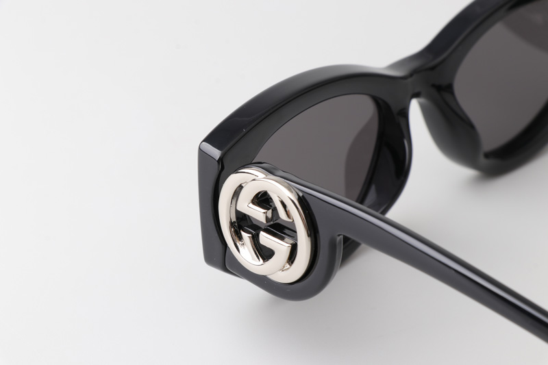 GG1691S Sunglasses Black Silver Gray