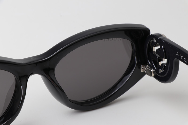 GG1691S Sunglasses Black Silver Gray