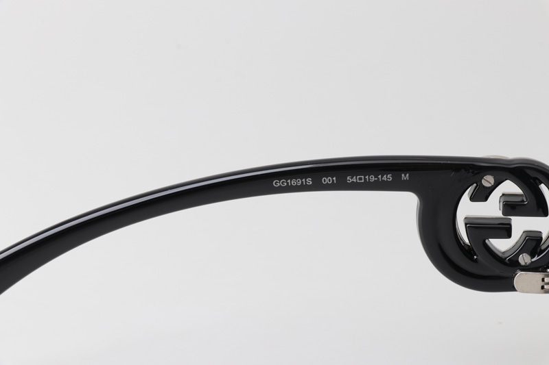 GG1691S Sunglasses Black Silver Gray