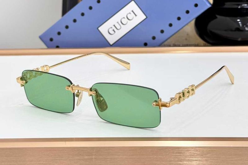GG1808S Sunglasses Gold Green