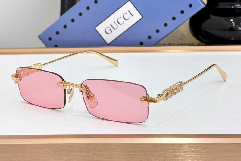 GG1808S Sunglasses Gold Pink