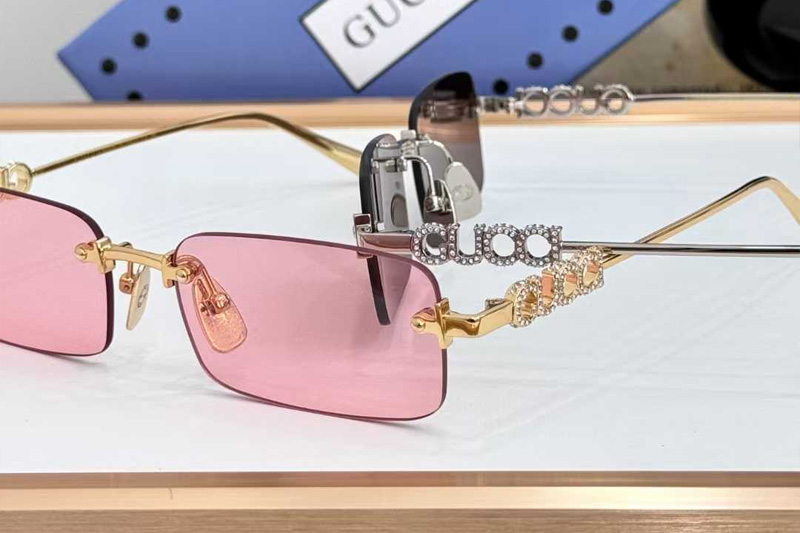 GG1808S Sunglasses Gold Pink