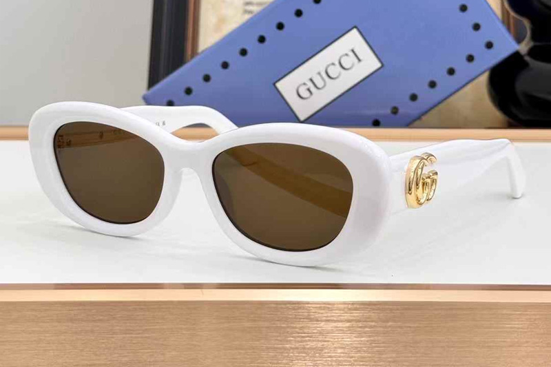 GG1829SK Sunglasses White Brown