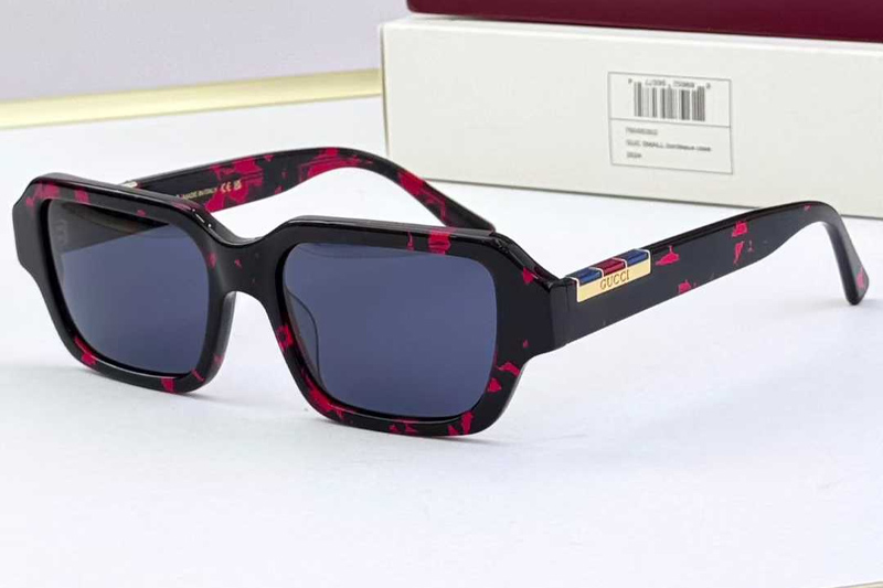 GG1887 Sunglasses Red Tortoise Blue