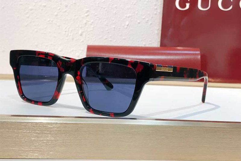 GG1889 Sunglasses Red Tortoise Blue