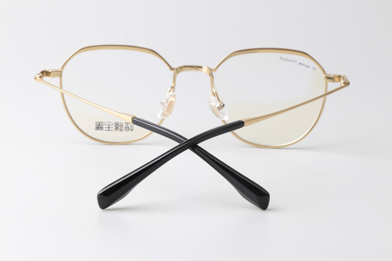 GJ2018 Eyeglasses Black Gold