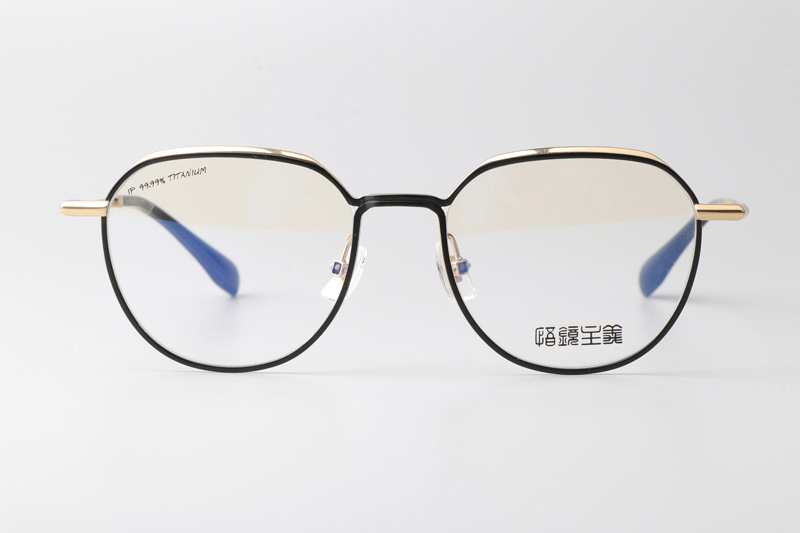 GJ2018 Eyeglasses Black Gold