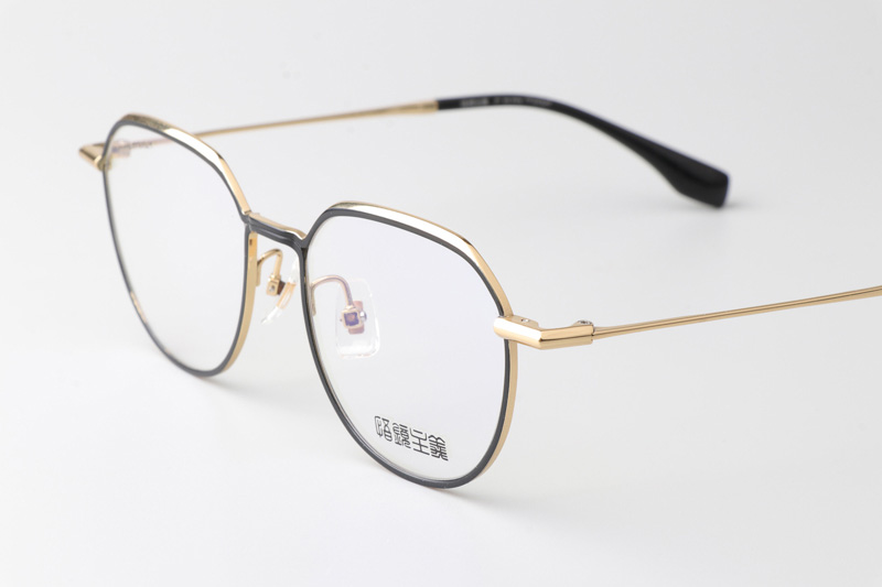 GJ2018 Eyeglasses Black Gold