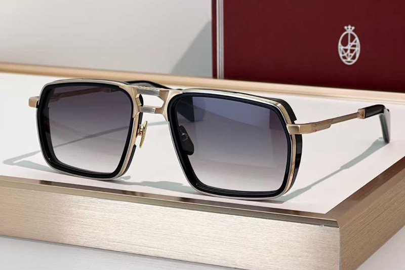 GT-R Sunglasses Black Gold Gradient Gray