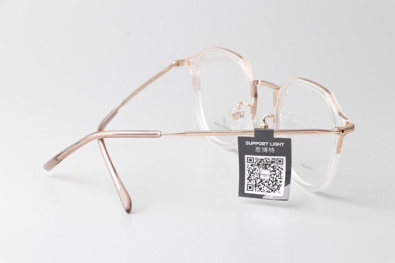 Go Eyeglasses Transparent Gold